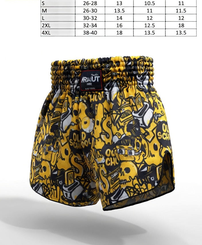 ARWUT [S003] "OLD SCHOOL GRAFFITI" Edition Muay Thai Shorts