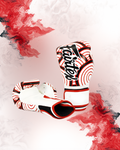 FAIRTEX MICROFIBER GLOVES BGV14 – ART COLLECTION: RED WAVE