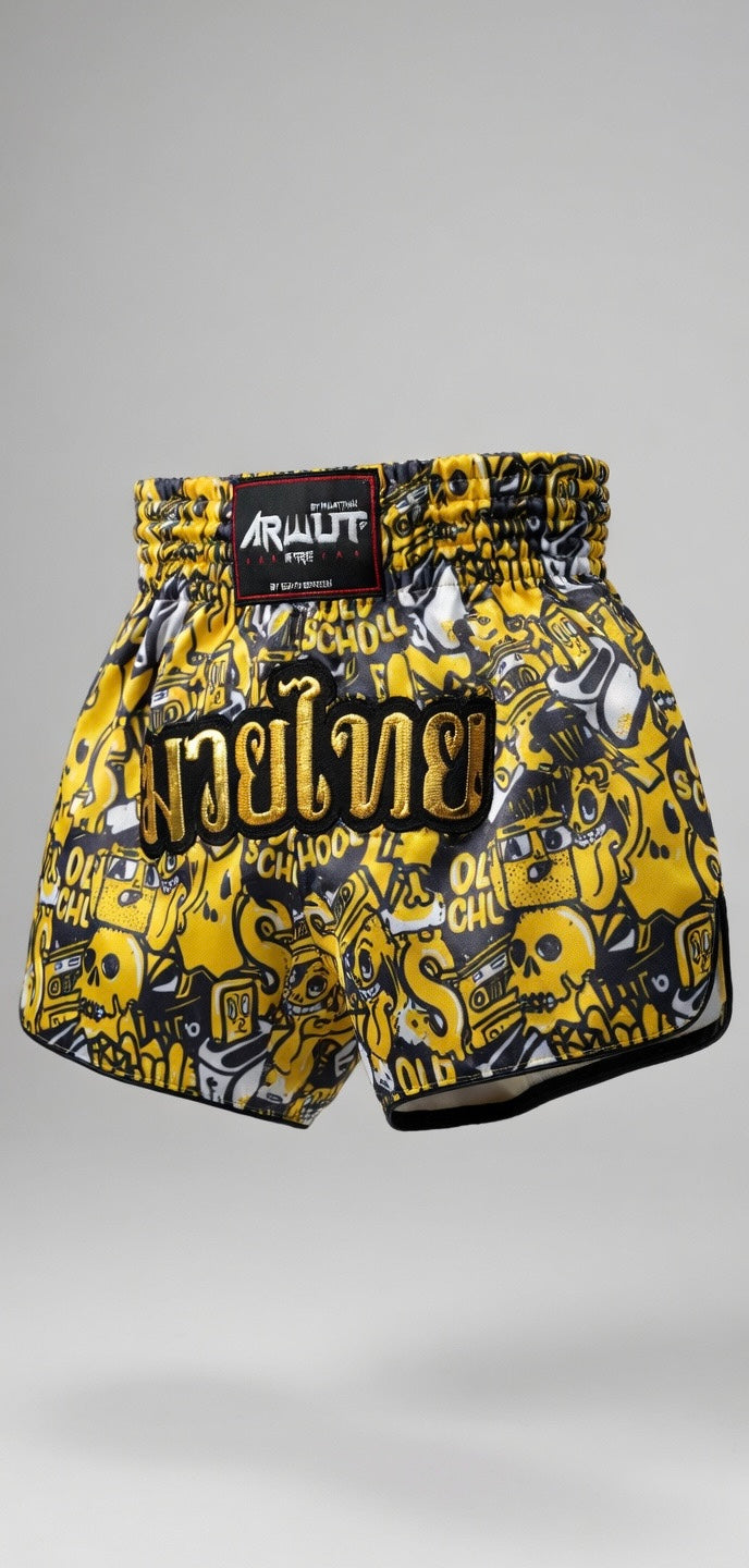 ARWUT [S003] "OLD SCHOOL GRAFFITI" Edition Muay Thai Shorts