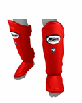 Twins SGL10 Double Padded Leather Shinguard - White