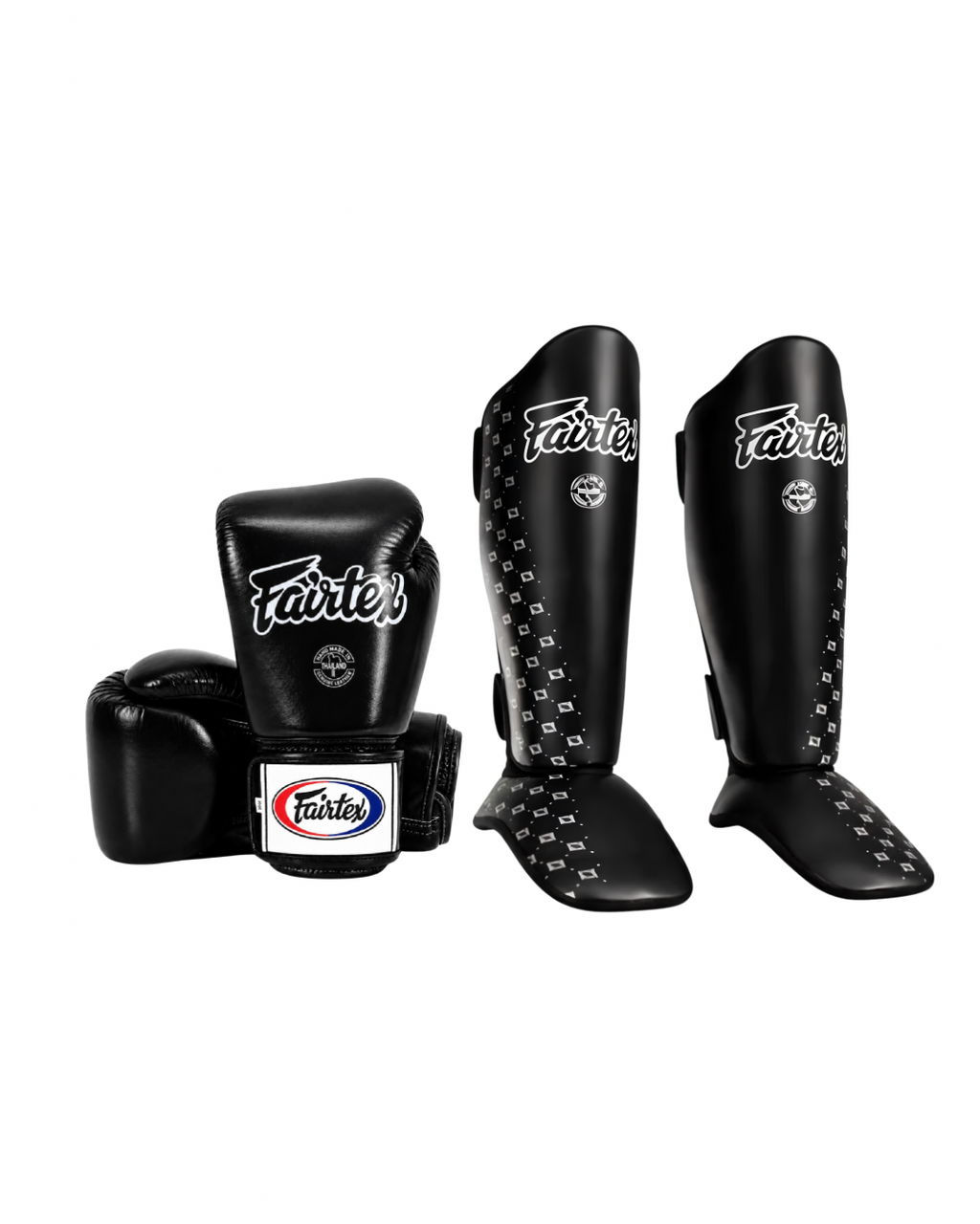 Fairtex Black Combo – SP5 Shin Guards + BGV1 Gloves