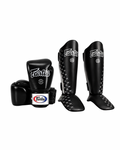 Fairtex Black Combo – SP5 Shin Guards + BGV1 Gloves